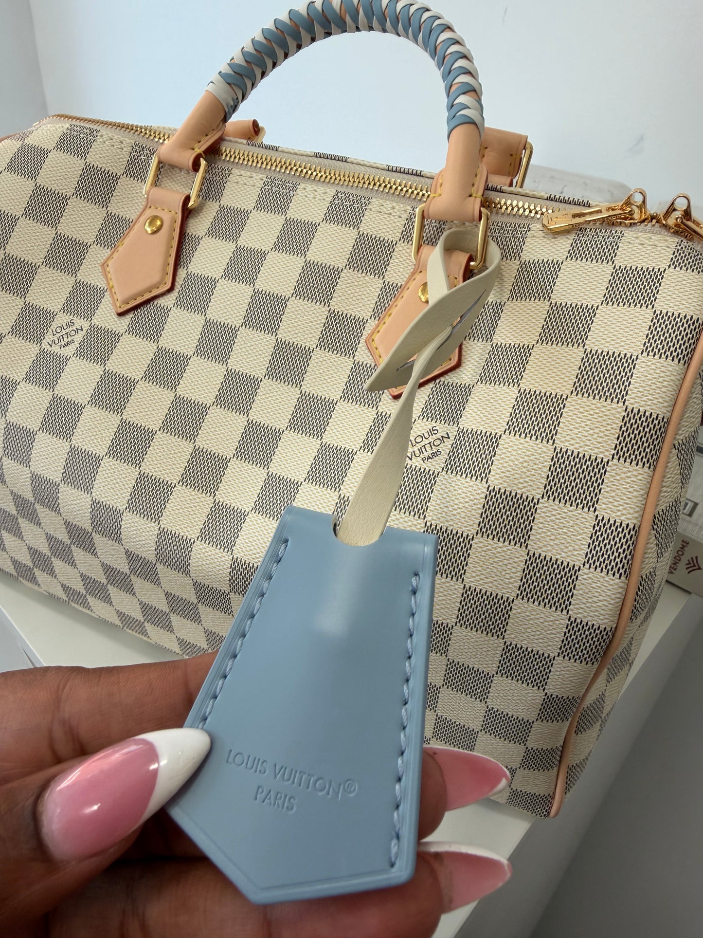 LOUIS VUITTON Speedy Bandoulière 30 (Damier Azur)