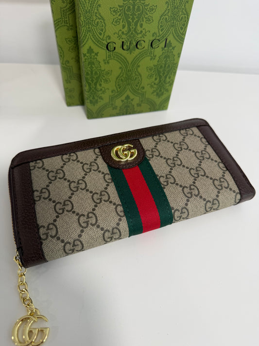 GUCCI Ophidia Zip Around Wallet