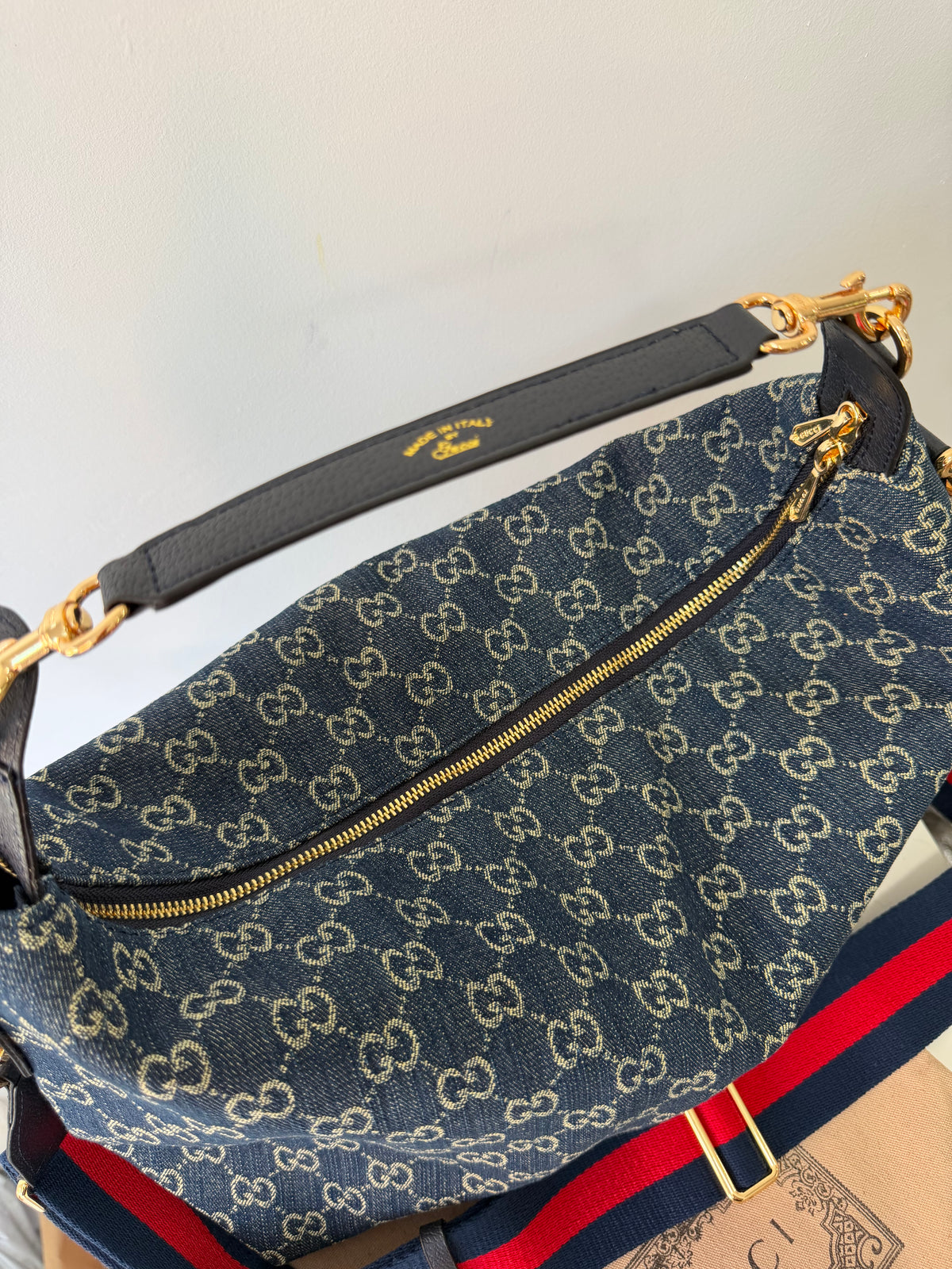 Gucci Brera Large Tote (Blue)