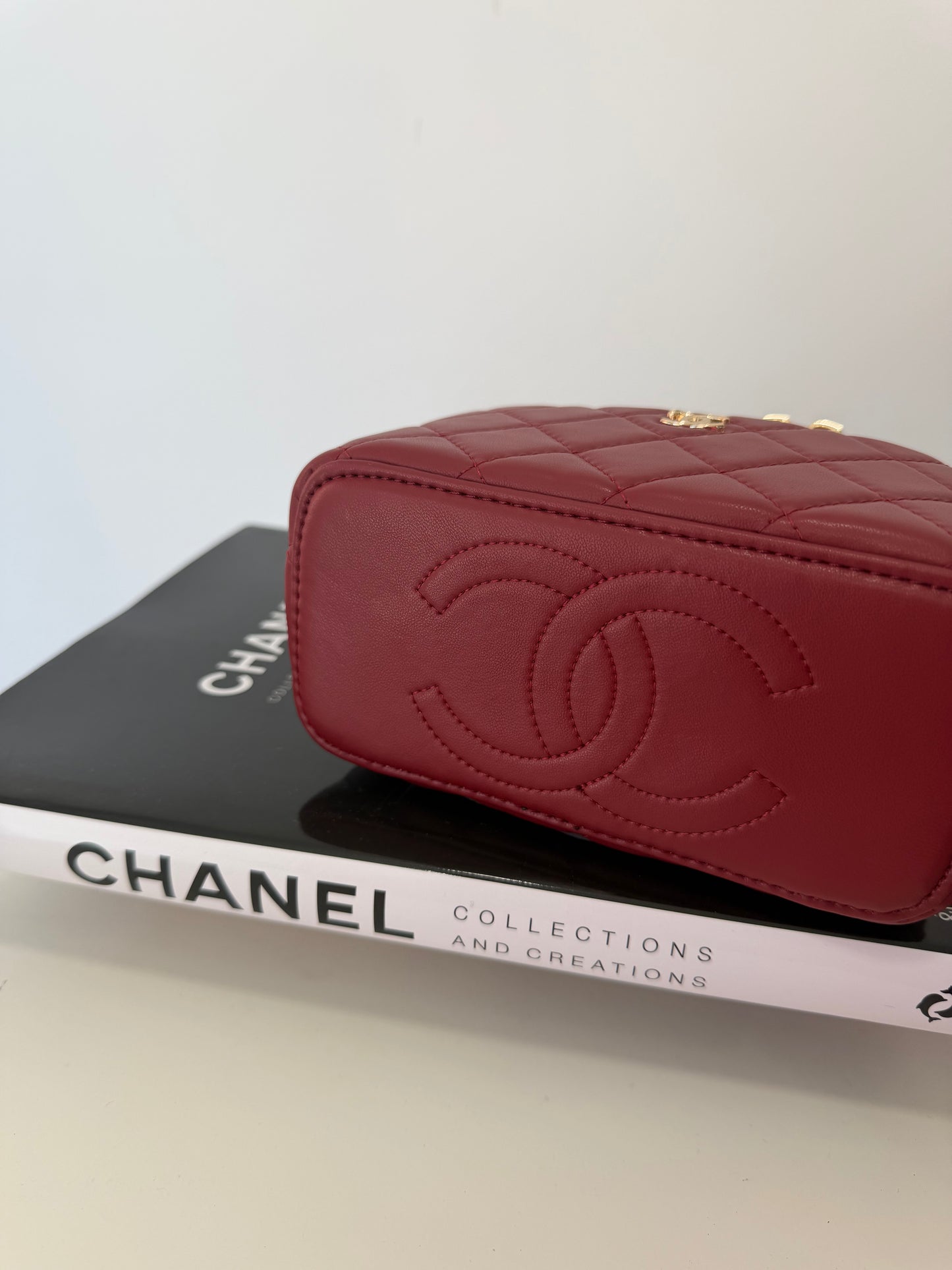 CHANEL Quilted Burgundy Crossbody (with top handle)