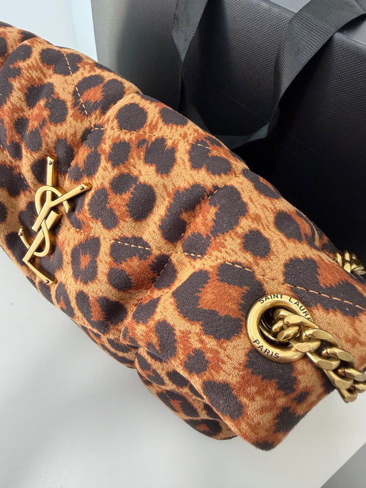 YSL Leopard Cassandre Chain Tote