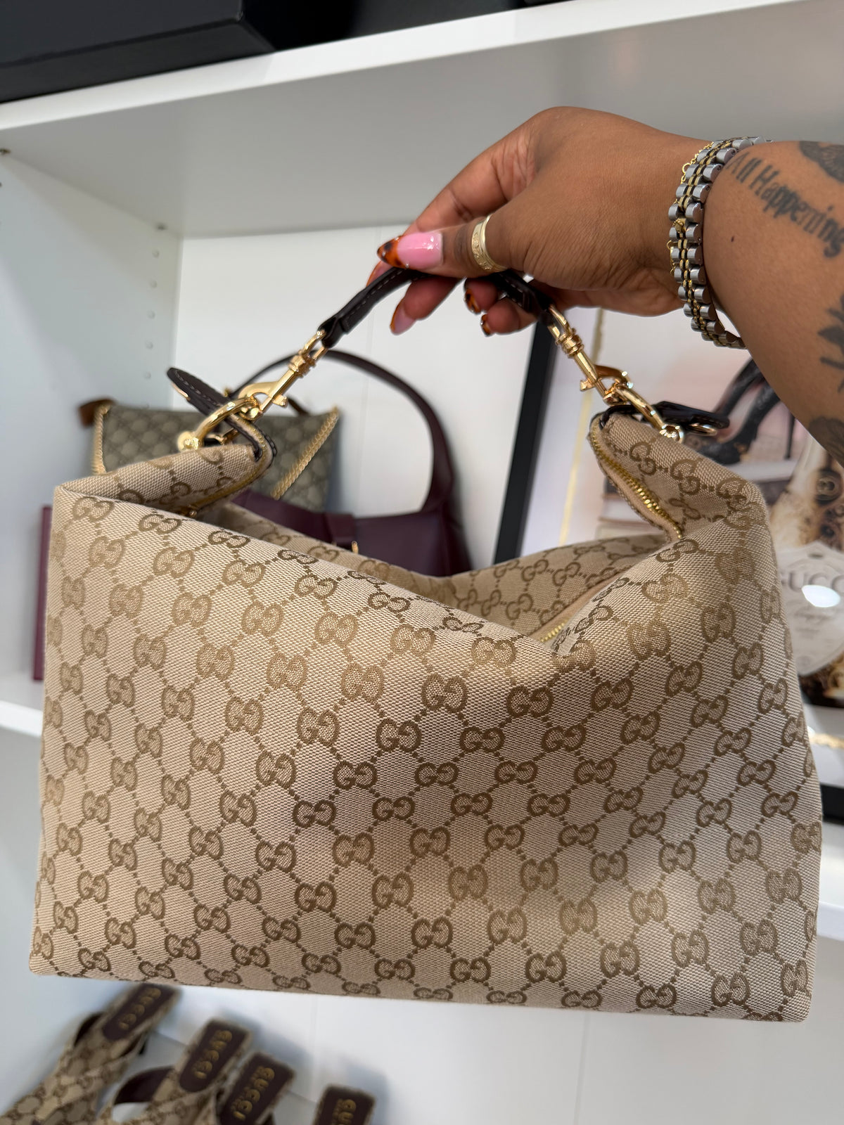 GUCCI Brera Medium Tote (Brown)