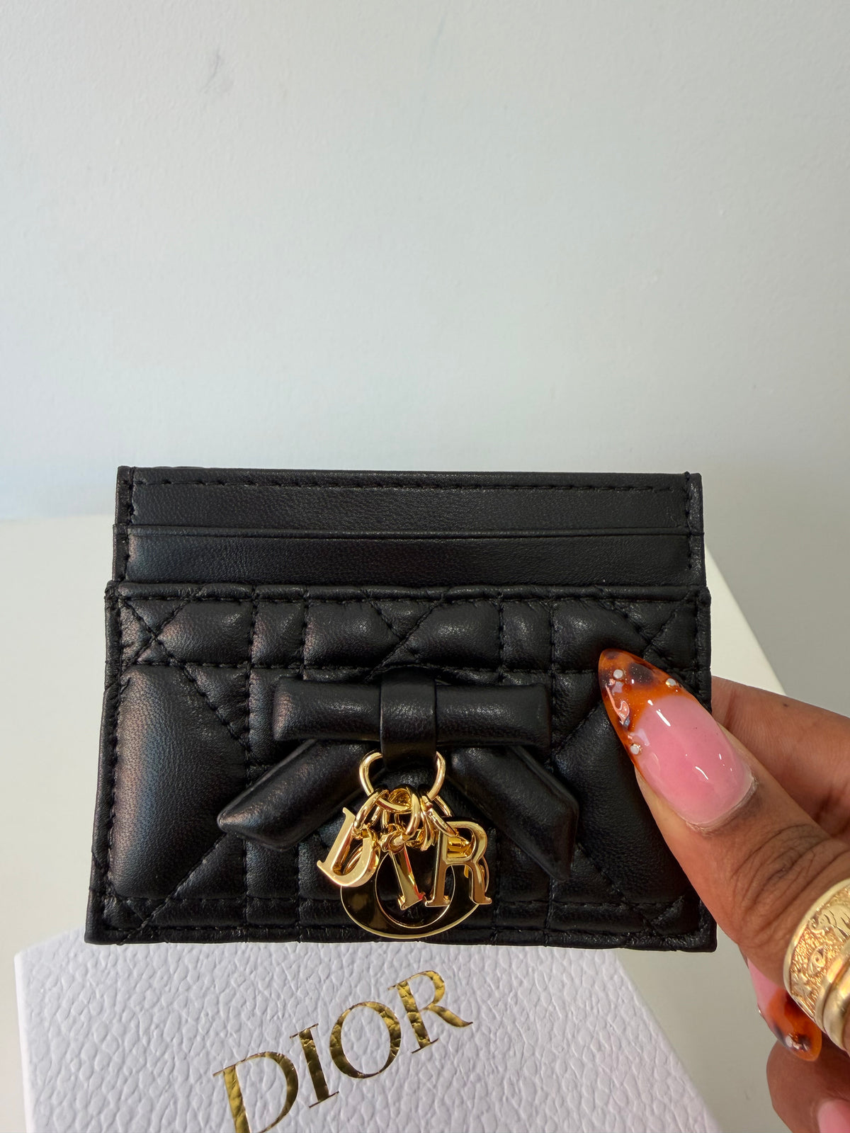 DIOR Lady Dior Freesia Card Holder