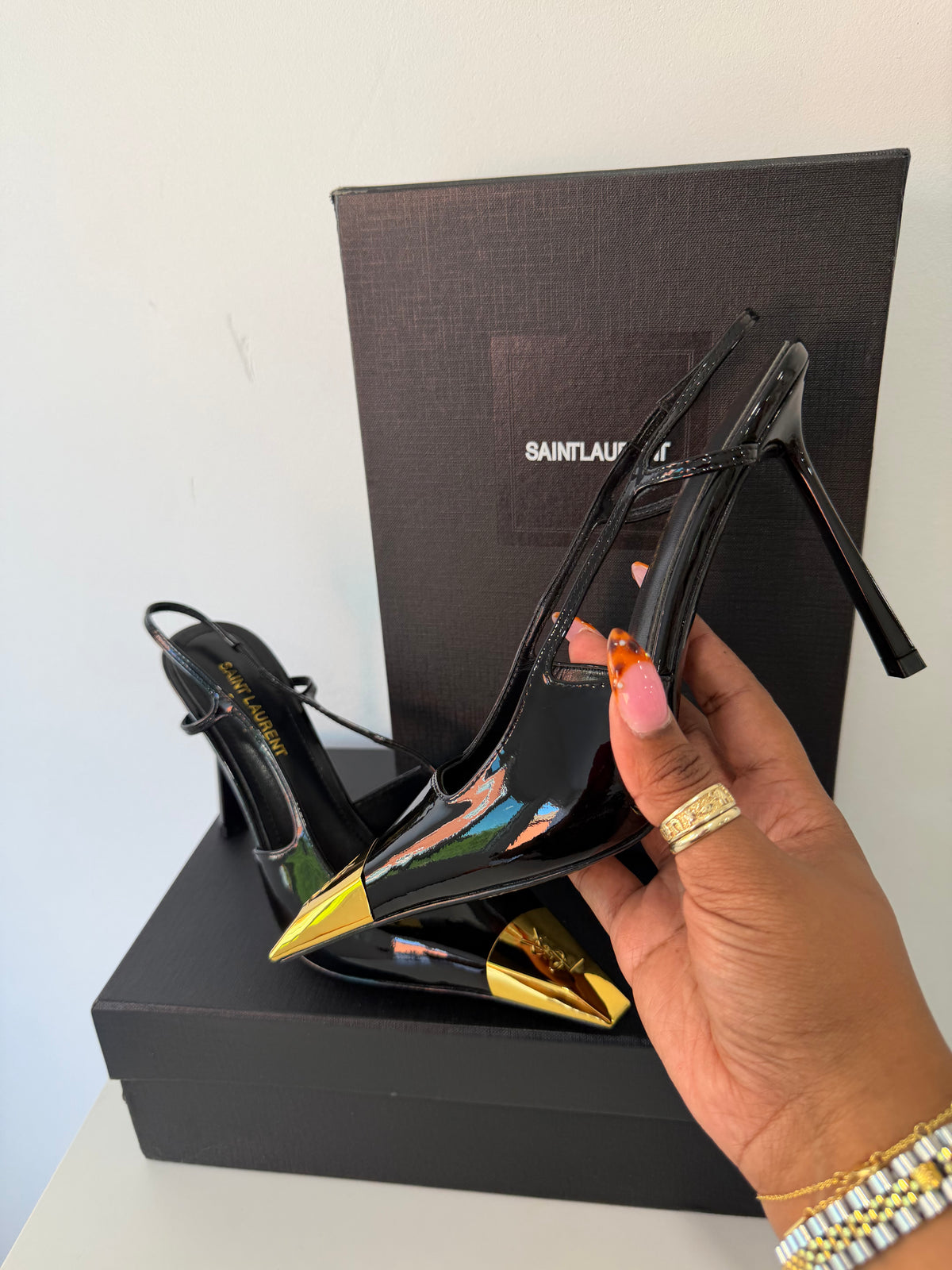 YSL Jeanne Slingback Pumps