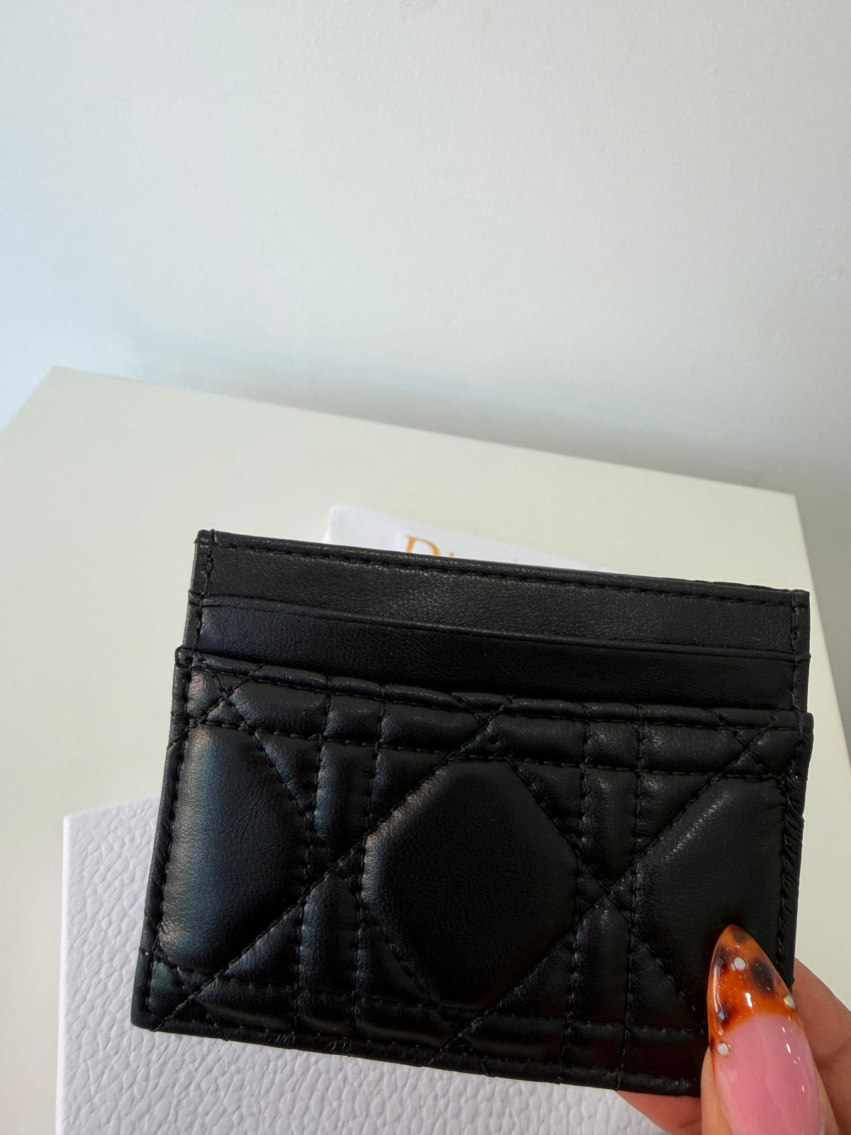 DIOR Lady Dior Freesia Card Holder