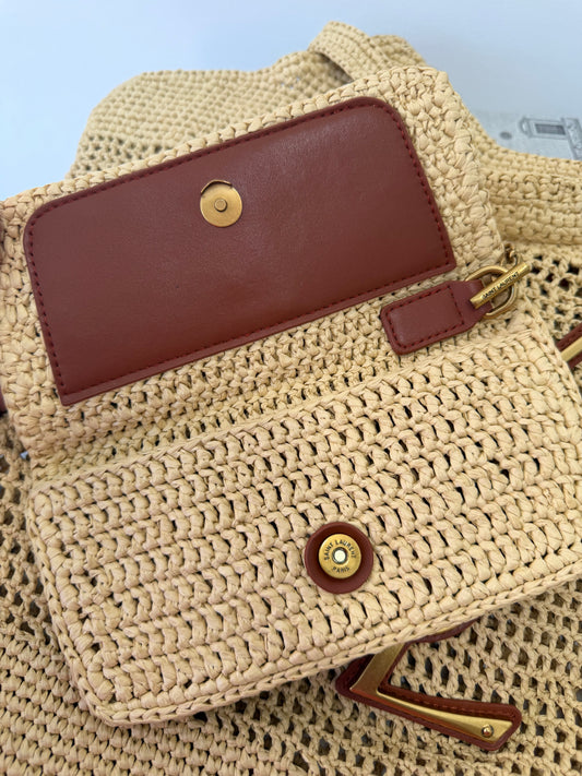 YSL Raffia Tote
