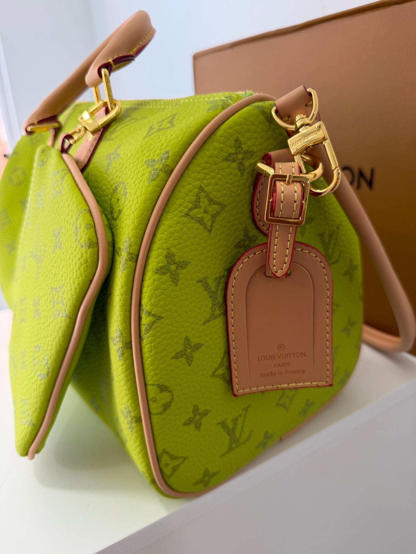 LOUIS VUITTON Lime Speedy 30