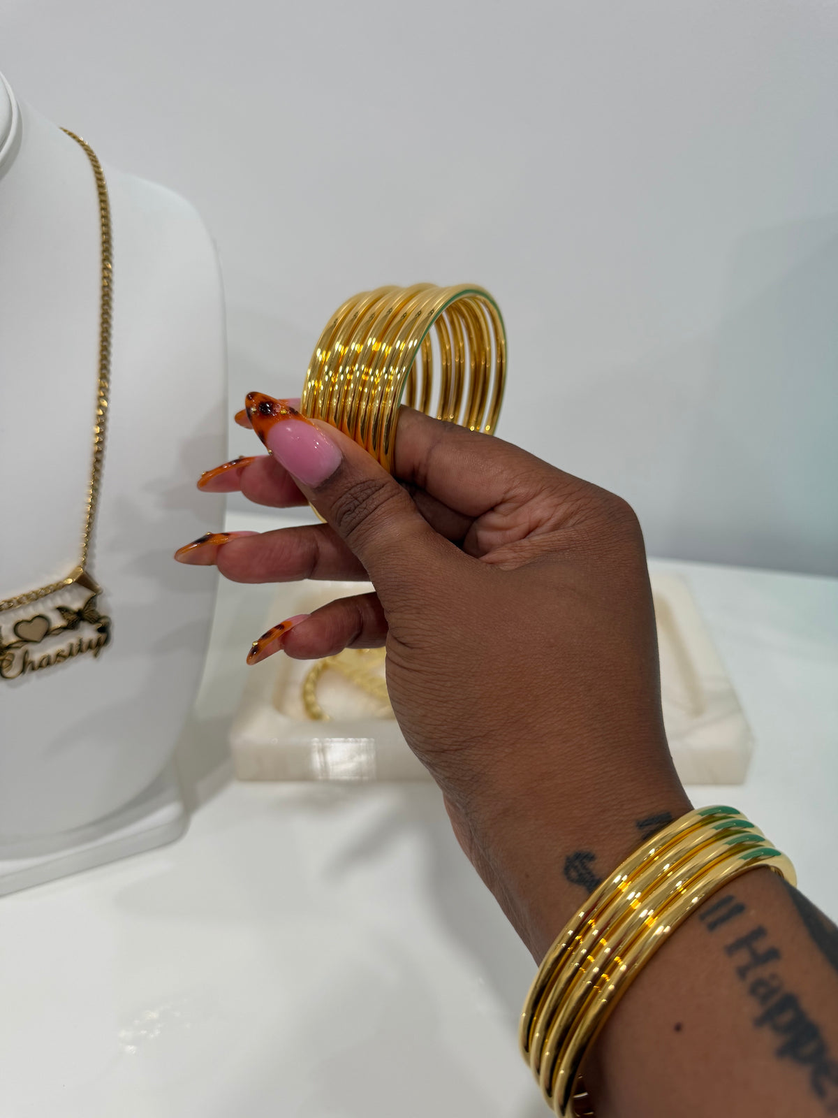 18k Gold Bangles (Set of 4)