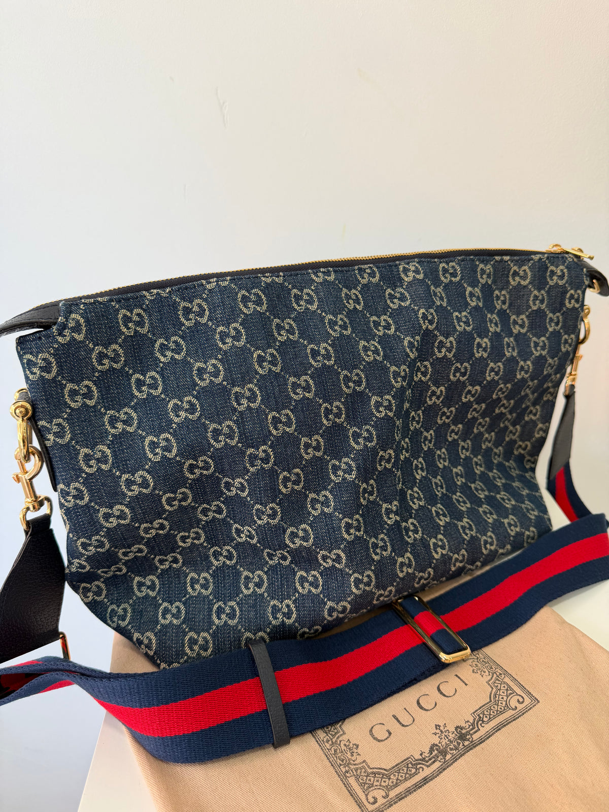 Gucci Brera Large Tote (Blue)