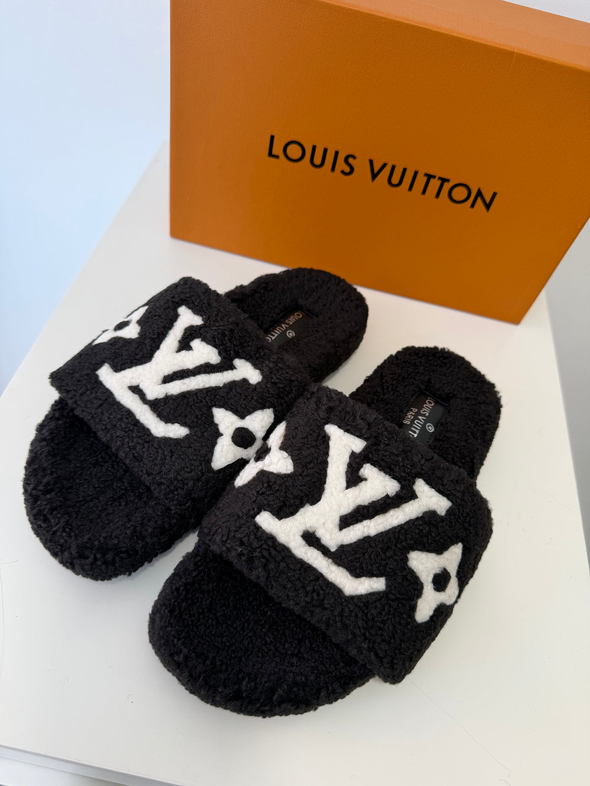 LOUIS VUITTON Slippers (Black)