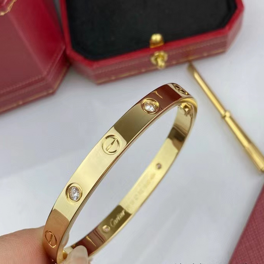 Cartier Bangle (Gold w| Diamond)