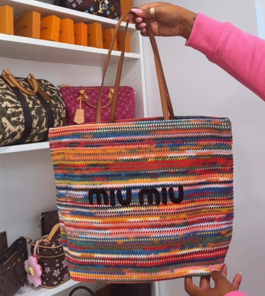 MUI MUI Crochet Shopper Tote