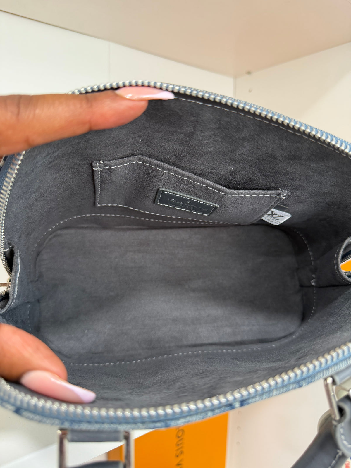 LOUIS VUITTON Denim Washed Alma BB