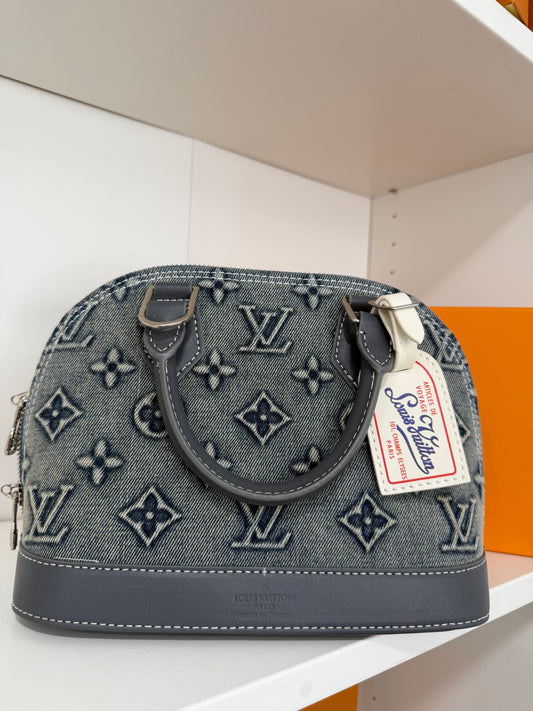 LOUIS VUITTON Denim Washed Alma BB