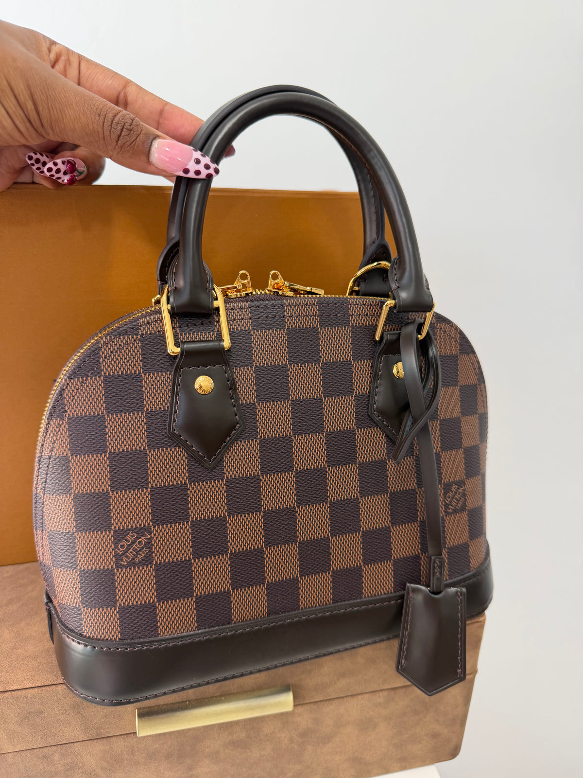 LOUIS VUITTON Alma BB (Damier Ebene)
