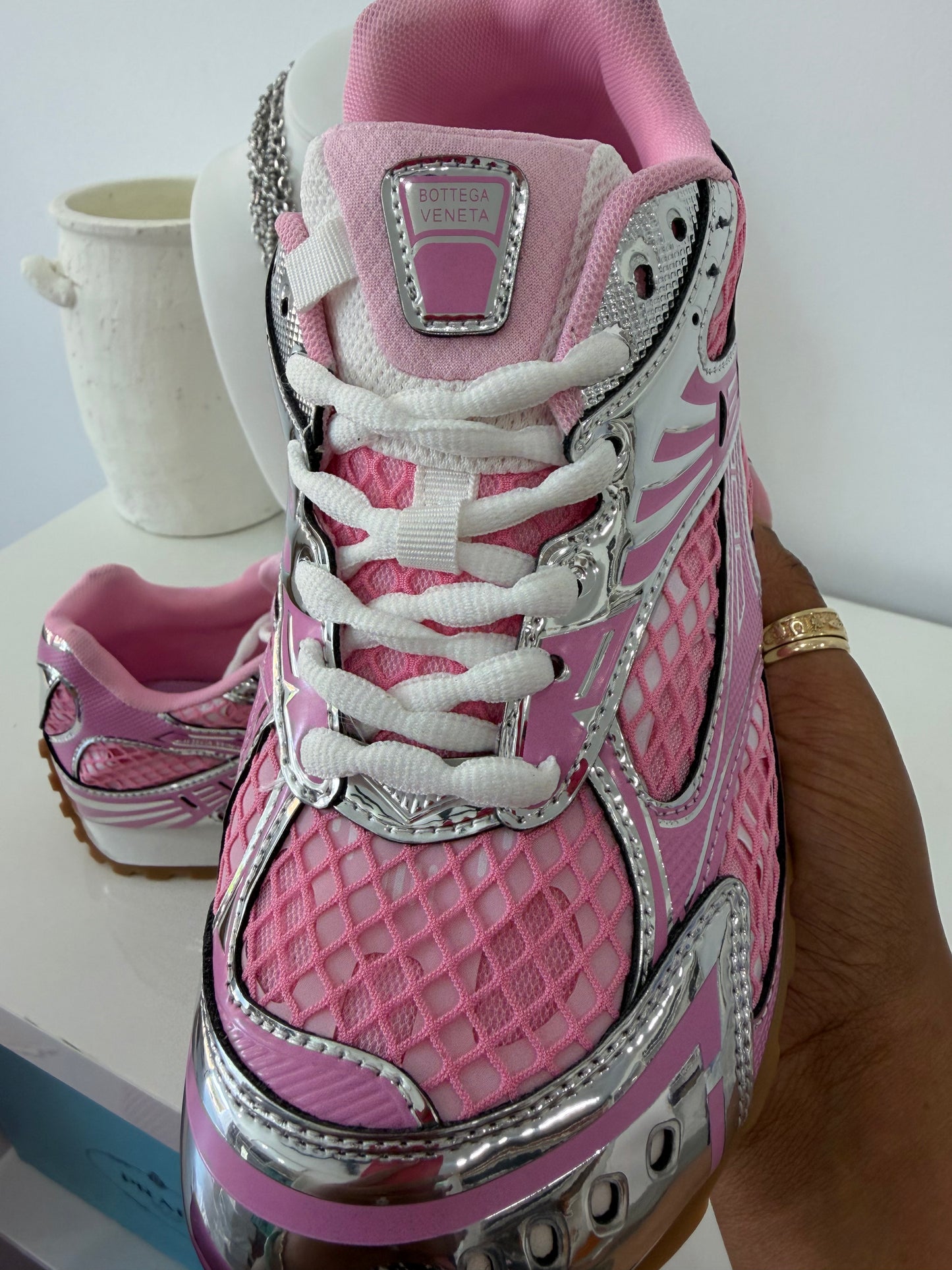 Bottega Veneta Orbit Sneakers (Pink)