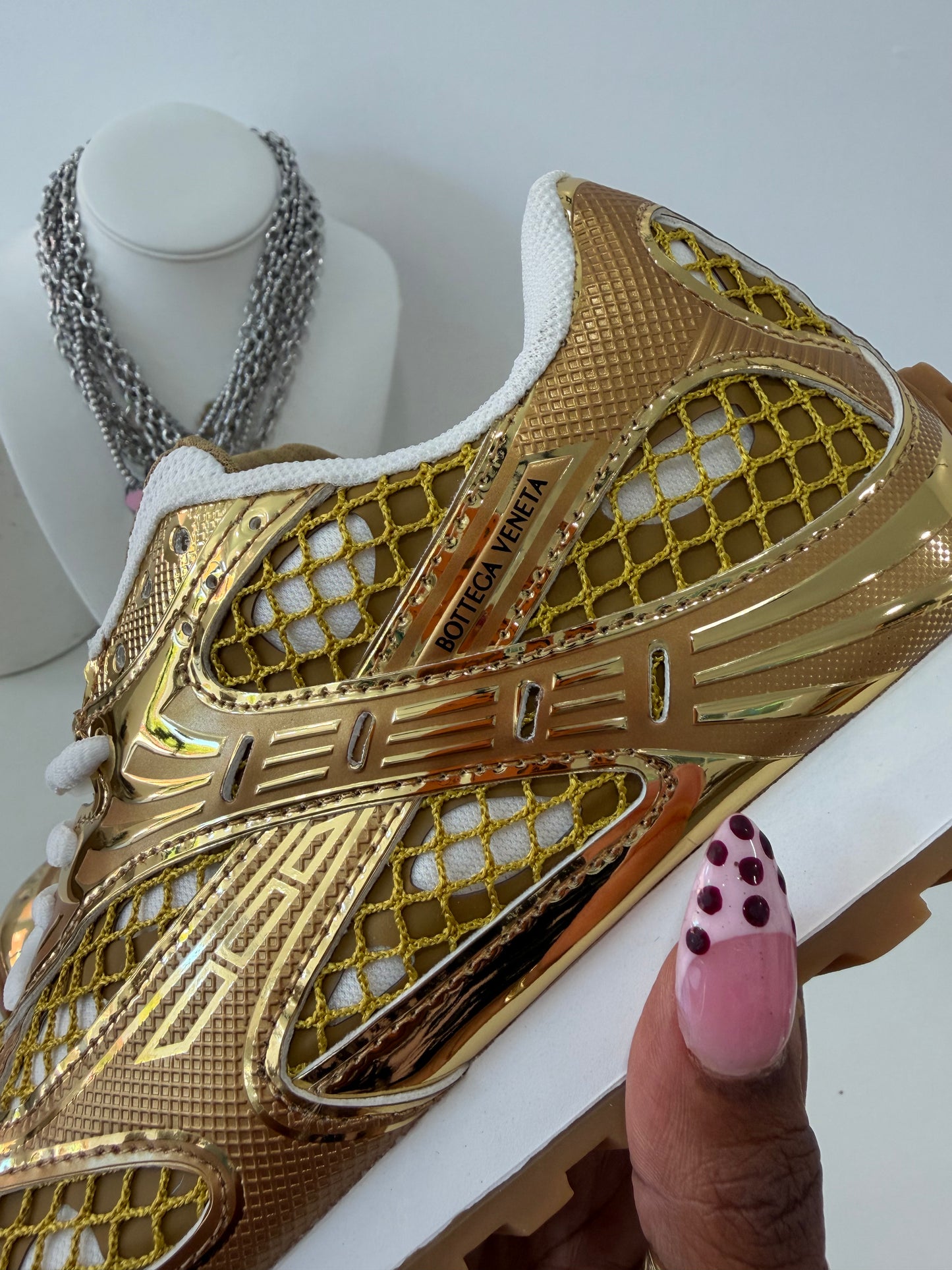 Bottega Veneta Orbit Sneakers (Gold)